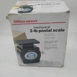 Office Depot 2 LB Mechanical Post Office Scale 1/2 Ounce Increments Postal Mail